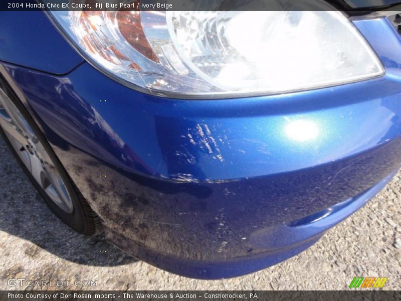Fiji Blue Pearl / Ivory Beige 2004 Honda Civic EX Coupe