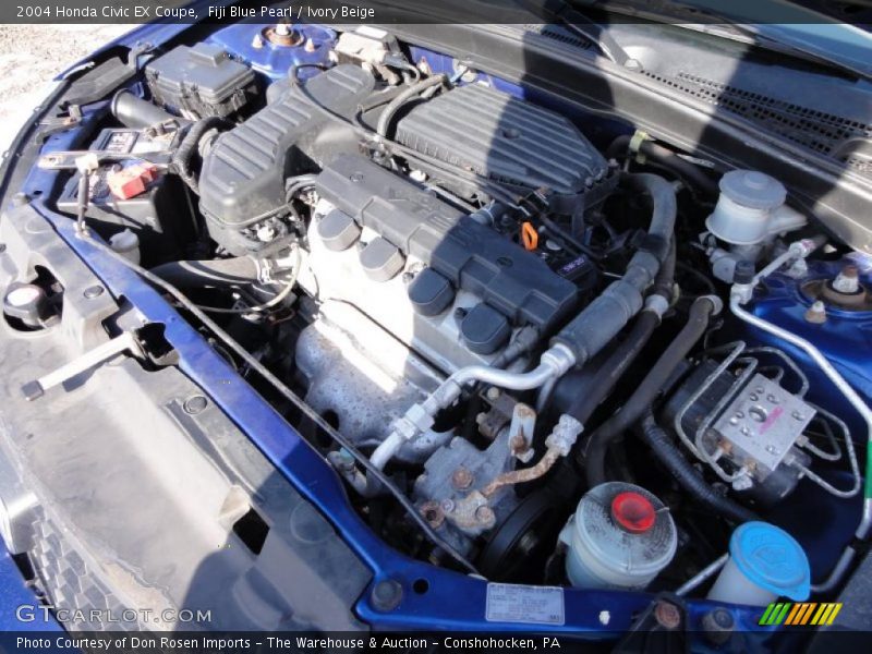 Fiji Blue Pearl / Ivory Beige 2004 Honda Civic EX Coupe