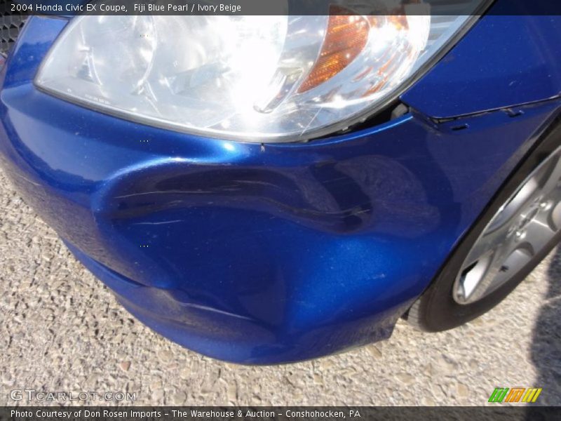 Fiji Blue Pearl / Ivory Beige 2004 Honda Civic EX Coupe