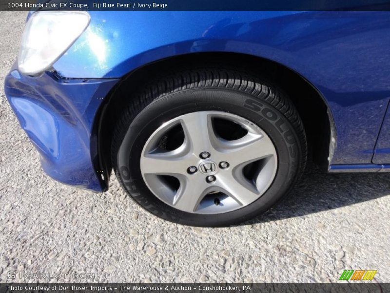 Fiji Blue Pearl / Ivory Beige 2004 Honda Civic EX Coupe