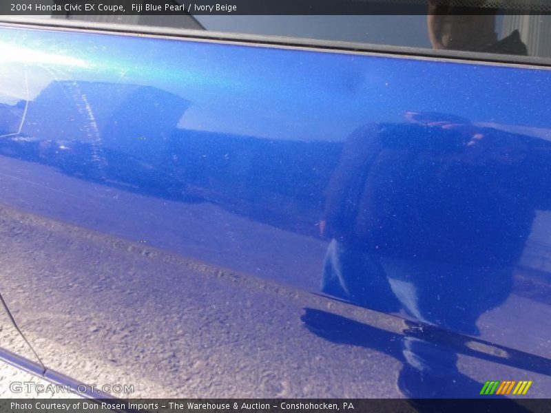 Fiji Blue Pearl / Ivory Beige 2004 Honda Civic EX Coupe