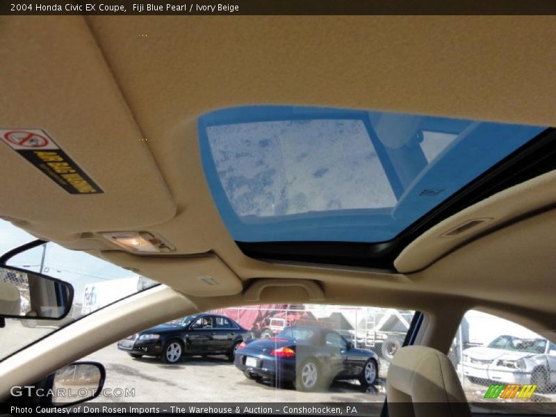 Fiji Blue Pearl / Ivory Beige 2004 Honda Civic EX Coupe