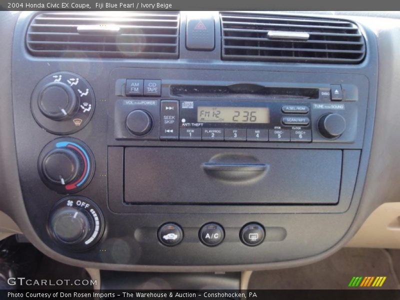 Fiji Blue Pearl / Ivory Beige 2004 Honda Civic EX Coupe