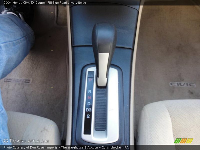 Fiji Blue Pearl / Ivory Beige 2004 Honda Civic EX Coupe