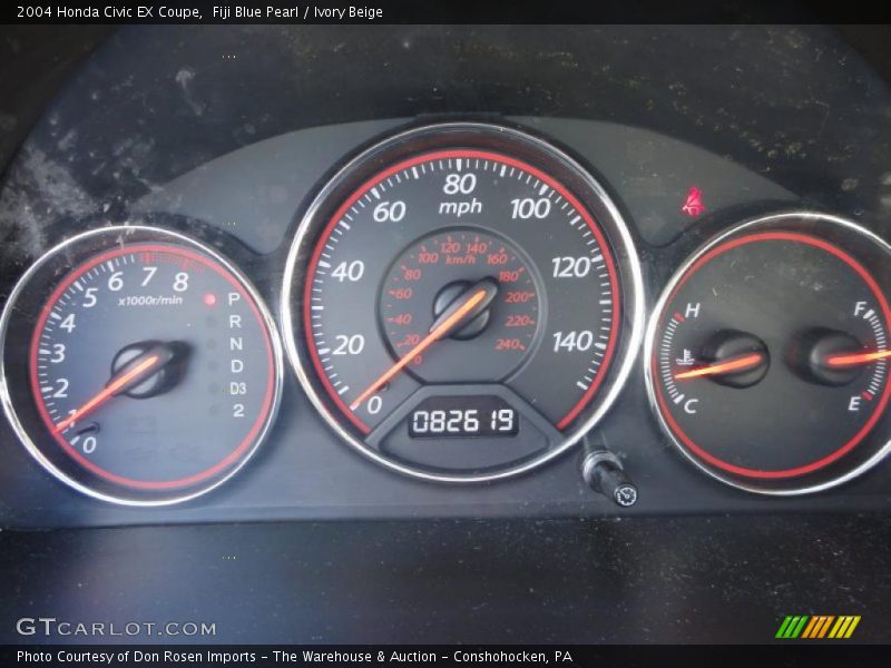 Fiji Blue Pearl / Ivory Beige 2004 Honda Civic EX Coupe