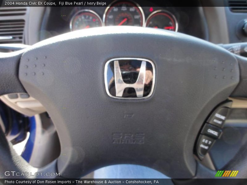Fiji Blue Pearl / Ivory Beige 2004 Honda Civic EX Coupe