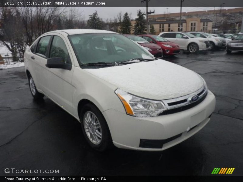 White Suede / Medium Stone 2011 Ford Focus SE Sedan