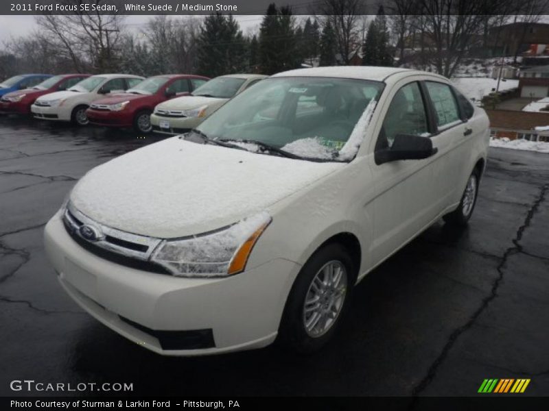 White Suede / Medium Stone 2011 Ford Focus SE Sedan