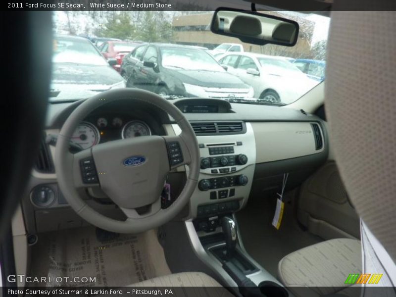 White Suede / Medium Stone 2011 Ford Focus SE Sedan