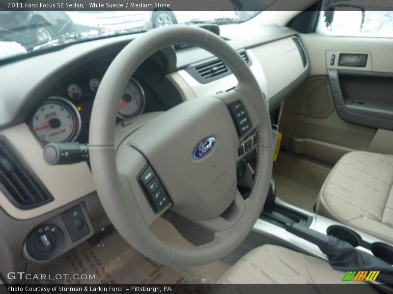 White Suede / Medium Stone 2011 Ford Focus SE Sedan