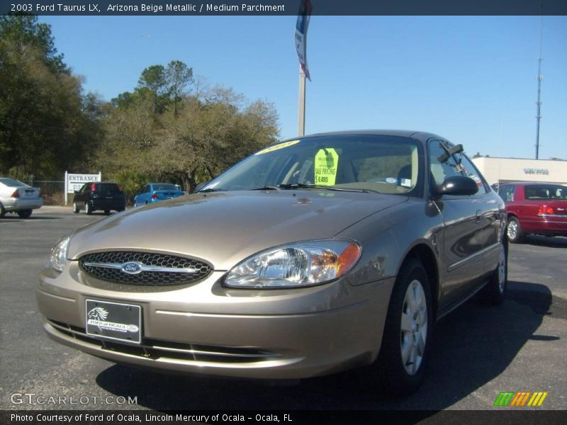 Arizona Beige Metallic / Medium Parchment 2003 Ford Taurus LX