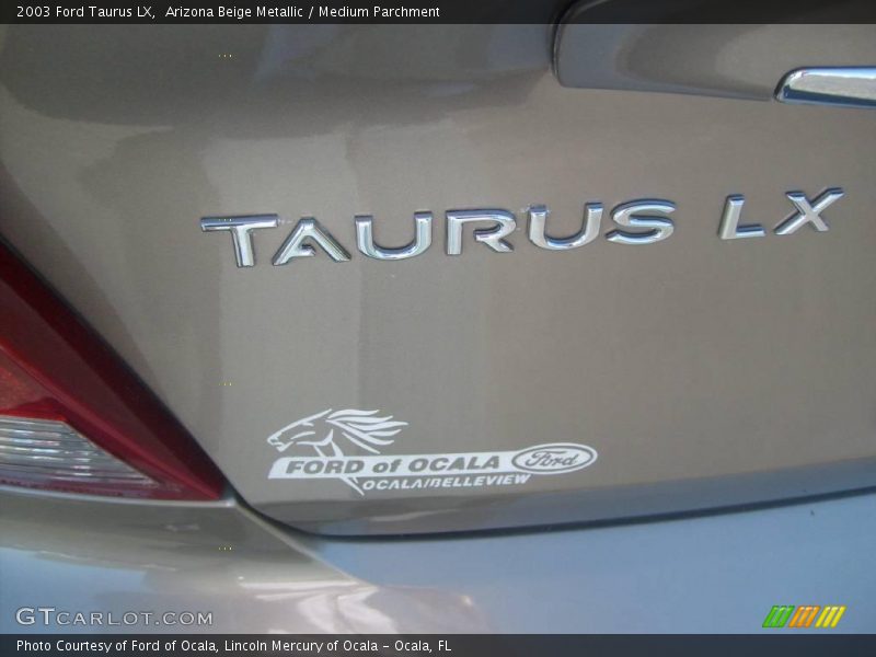 Arizona Beige Metallic / Medium Parchment 2003 Ford Taurus LX