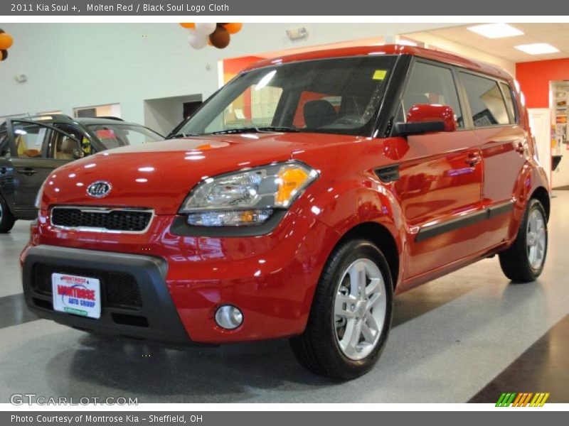 Molten Red / Black Soul Logo Cloth 2011 Kia Soul +