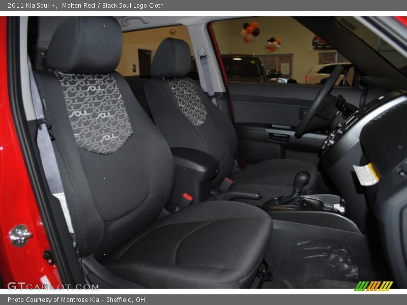 Molten Red / Black Soul Logo Cloth 2011 Kia Soul +