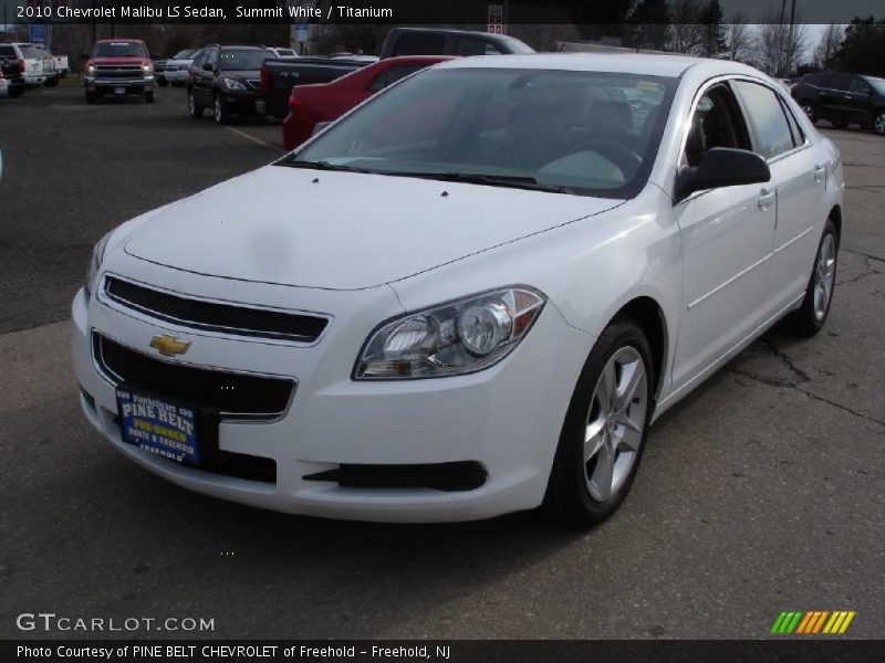 Summit White / Titanium 2010 Chevrolet Malibu LS Sedan