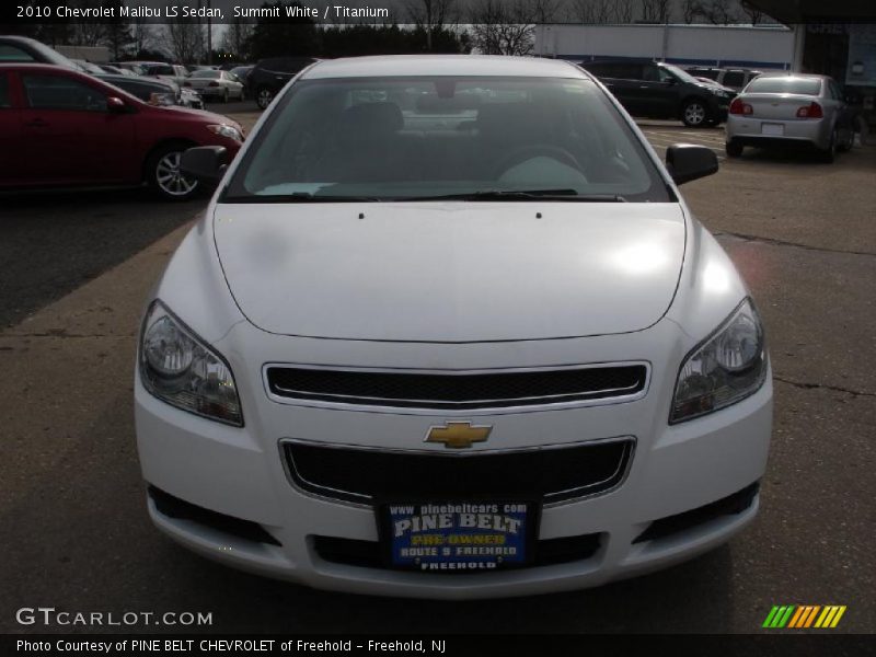 Summit White / Titanium 2010 Chevrolet Malibu LS Sedan