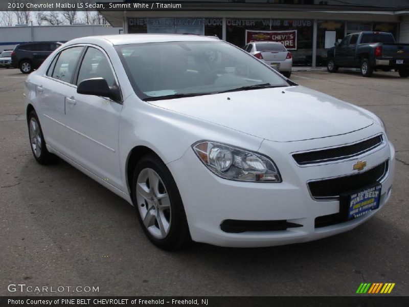 Summit White / Titanium 2010 Chevrolet Malibu LS Sedan