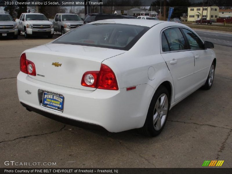 Summit White / Titanium 2010 Chevrolet Malibu LS Sedan