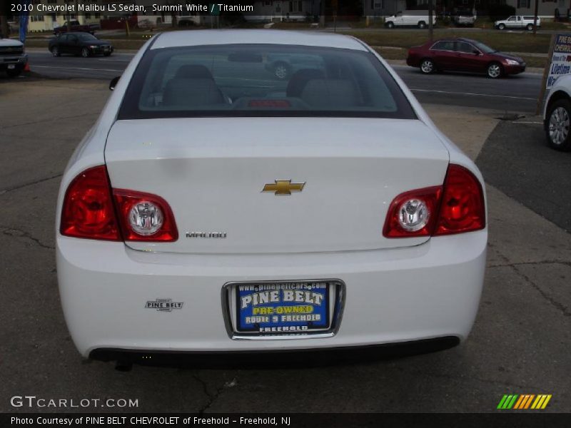 Summit White / Titanium 2010 Chevrolet Malibu LS Sedan