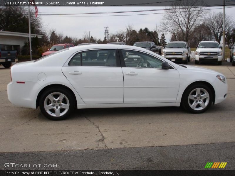 Summit White / Titanium 2010 Chevrolet Malibu LS Sedan