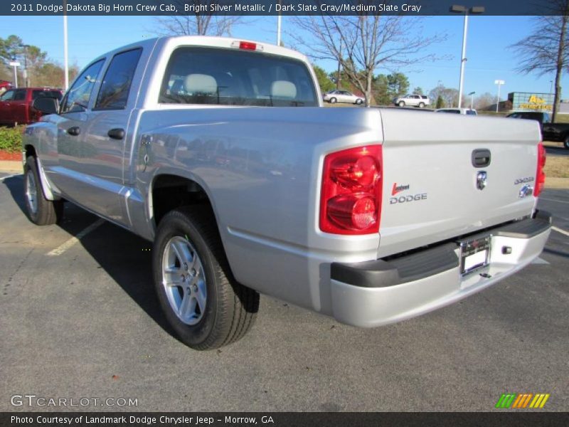 Bright Silver Metallic / Dark Slate Gray/Medium Slate Gray 2011 Dodge Dakota Big Horn Crew Cab