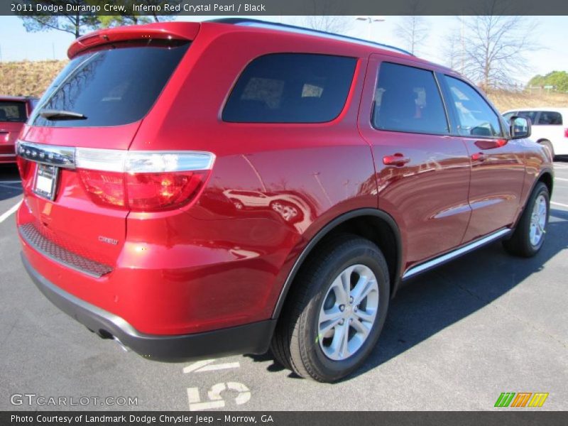 Inferno Red Crystal Pearl / Black 2011 Dodge Durango Crew
