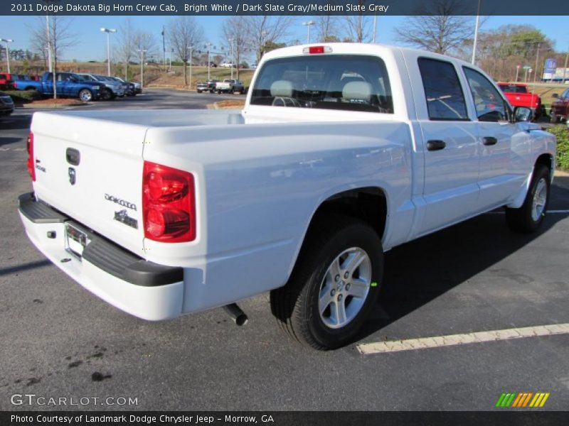 Bright White / Dark Slate Gray/Medium Slate Gray 2011 Dodge Dakota Big Horn Crew Cab