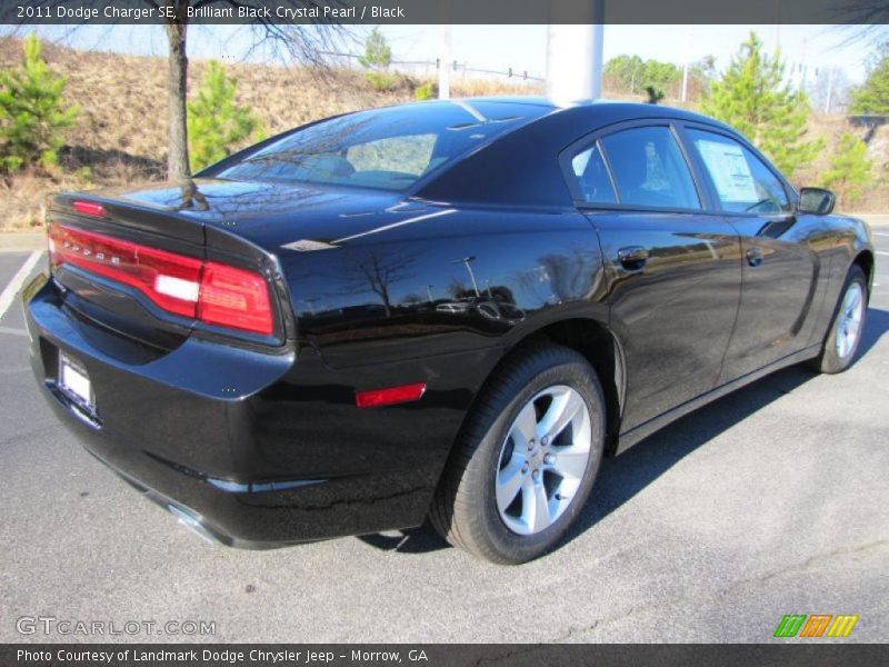 Brilliant Black Crystal Pearl / Black 2011 Dodge Charger SE