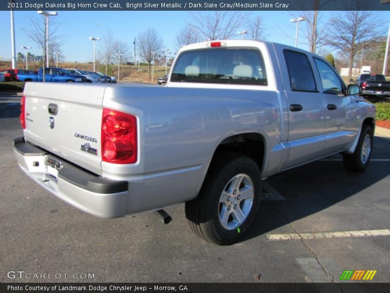 Bright Silver Metallic / Dark Slate Gray/Medium Slate Gray 2011 Dodge Dakota Big Horn Crew Cab