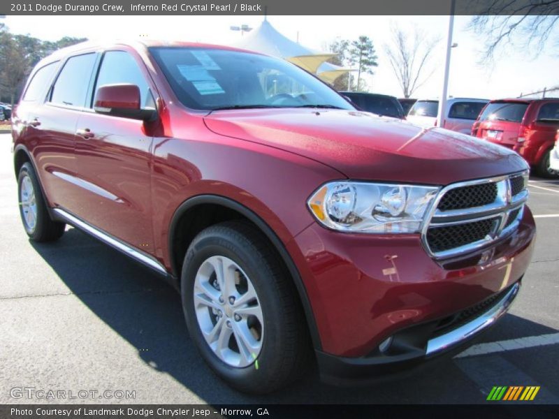 Inferno Red Crystal Pearl / Black 2011 Dodge Durango Crew