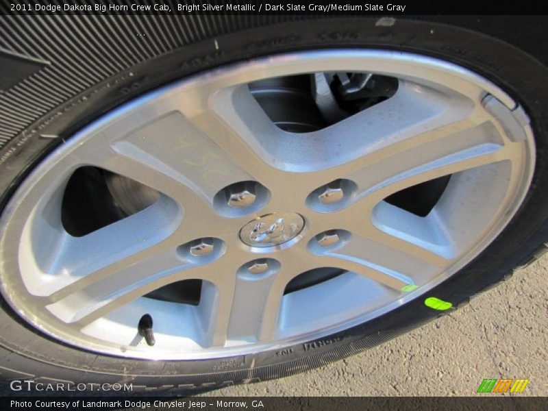 Bright Silver Metallic / Dark Slate Gray/Medium Slate Gray 2011 Dodge Dakota Big Horn Crew Cab