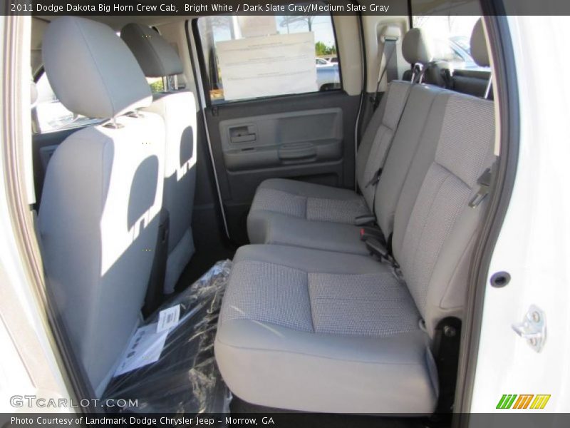 Bright White / Dark Slate Gray/Medium Slate Gray 2011 Dodge Dakota Big Horn Crew Cab
