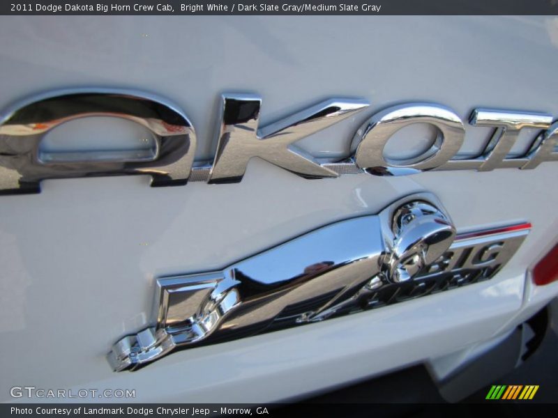 Bright White / Dark Slate Gray/Medium Slate Gray 2011 Dodge Dakota Big Horn Crew Cab