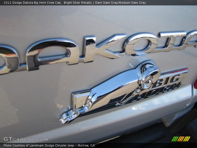 Bright Silver Metallic / Dark Slate Gray/Medium Slate Gray 2011 Dodge Dakota Big Horn Crew Cab