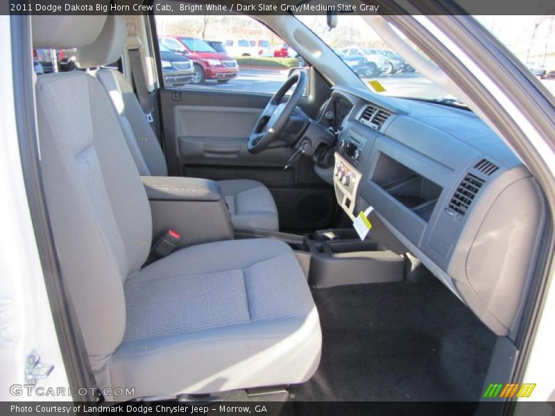 Bright White / Dark Slate Gray/Medium Slate Gray 2011 Dodge Dakota Big Horn Crew Cab