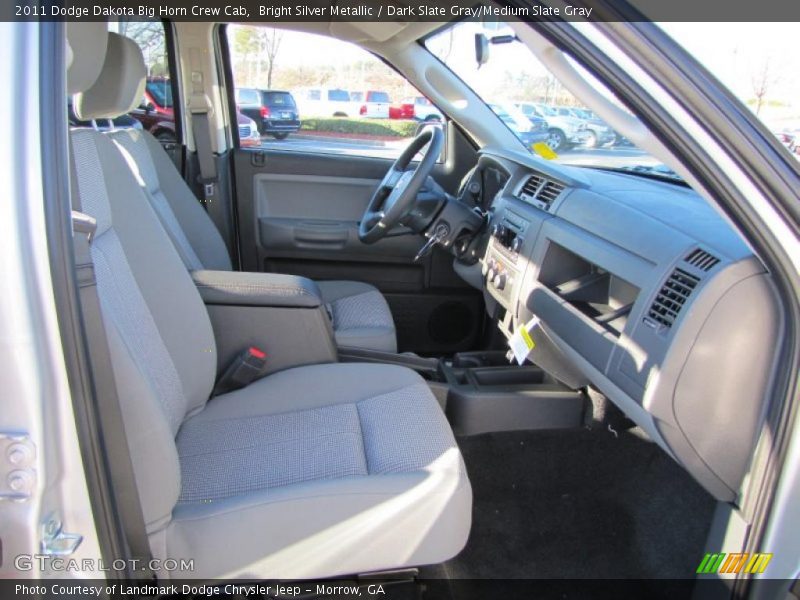 Bright Silver Metallic / Dark Slate Gray/Medium Slate Gray 2011 Dodge Dakota Big Horn Crew Cab