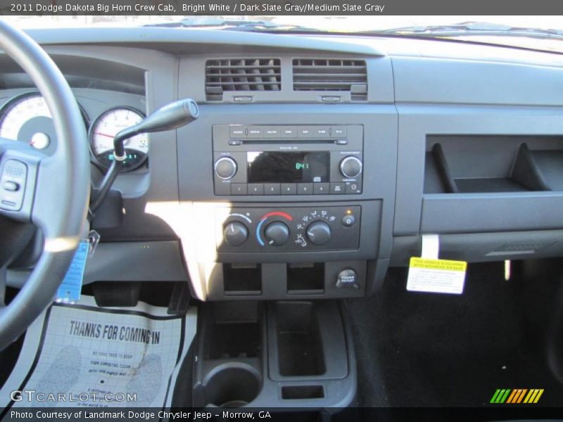 Bright White / Dark Slate Gray/Medium Slate Gray 2011 Dodge Dakota Big Horn Crew Cab