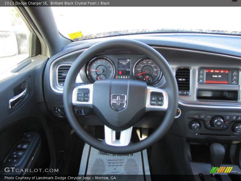 Brilliant Black Crystal Pearl / Black 2011 Dodge Charger SE