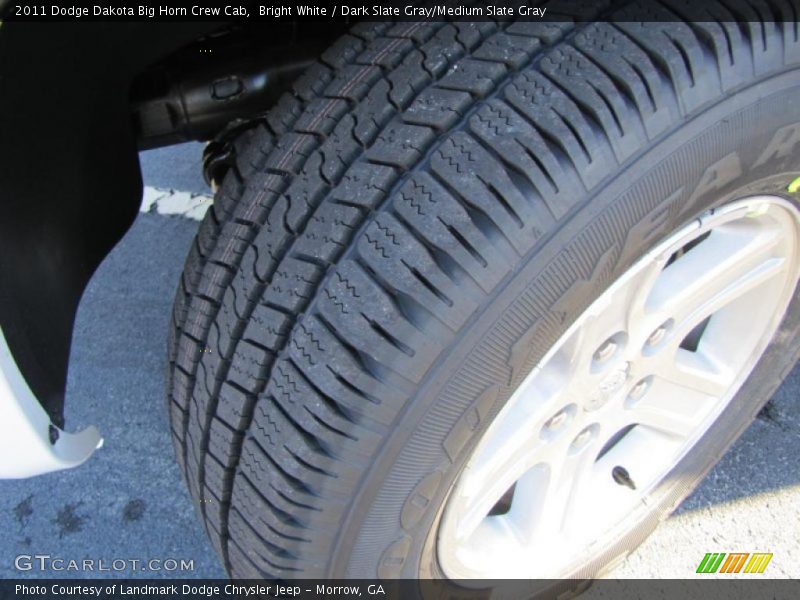 Bright White / Dark Slate Gray/Medium Slate Gray 2011 Dodge Dakota Big Horn Crew Cab
