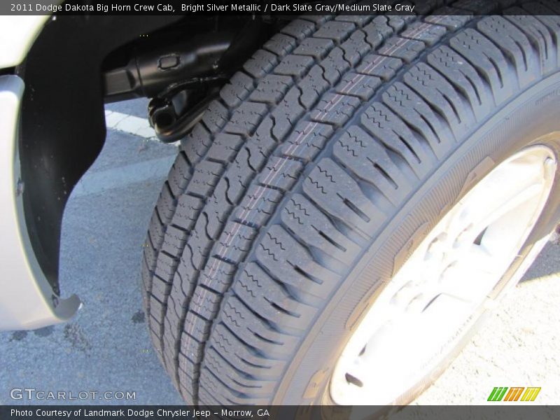 Bright Silver Metallic / Dark Slate Gray/Medium Slate Gray 2011 Dodge Dakota Big Horn Crew Cab