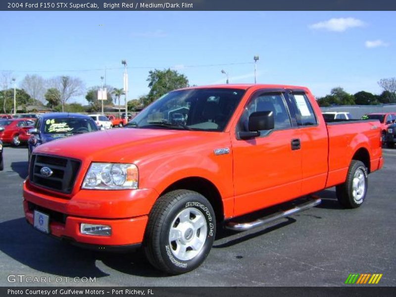 Bright Red / Medium/Dark Flint 2004 Ford F150 STX SuperCab