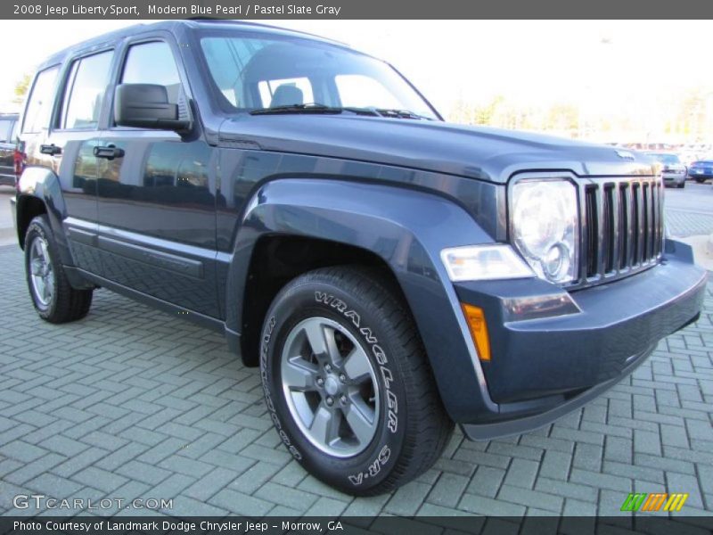 Modern Blue Pearl / Pastel Slate Gray 2008 Jeep Liberty Sport