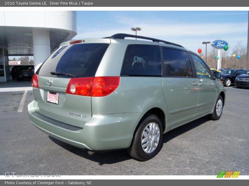 Silver Pine Mica / Taupe 2010 Toyota Sienna LE
