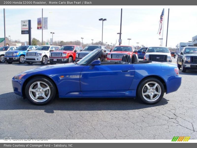 Monte Carlo Blue Pearl / Black 2000 Honda S2000 Roadster