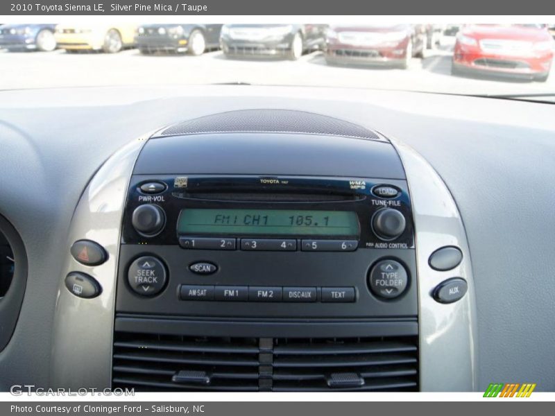 Silver Pine Mica / Taupe 2010 Toyota Sienna LE