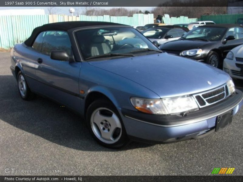 Sky Blue Metallic / Charcoal 1997 Saab 900 S Convertible