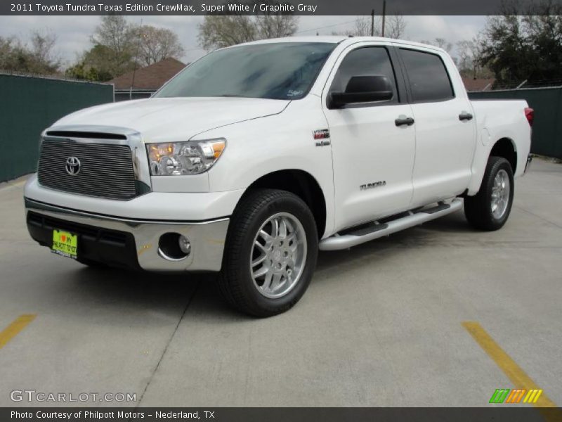 Super White / Graphite Gray 2011 Toyota Tundra Texas Edition CrewMax