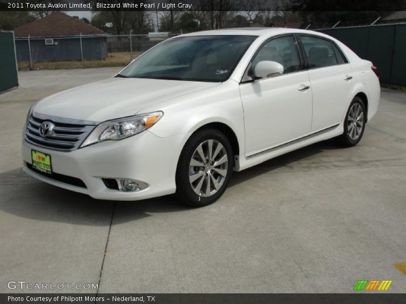 Blizzard White Pearl / Light Gray 2011 Toyota Avalon Limited