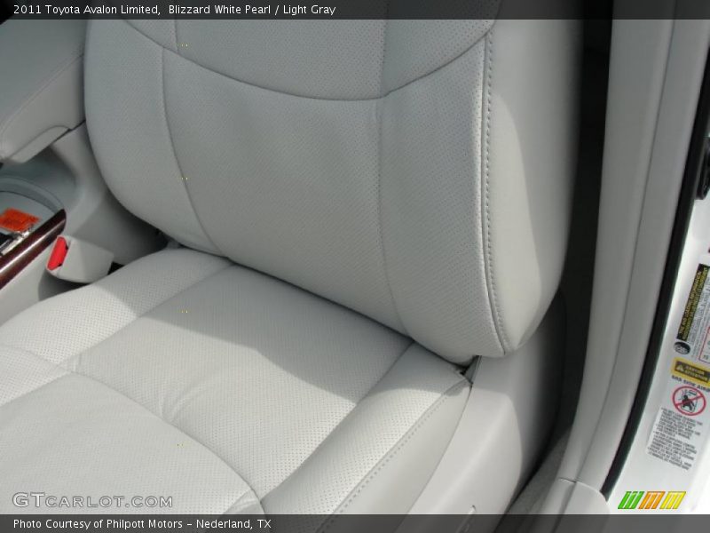 Blizzard White Pearl / Light Gray 2011 Toyota Avalon Limited