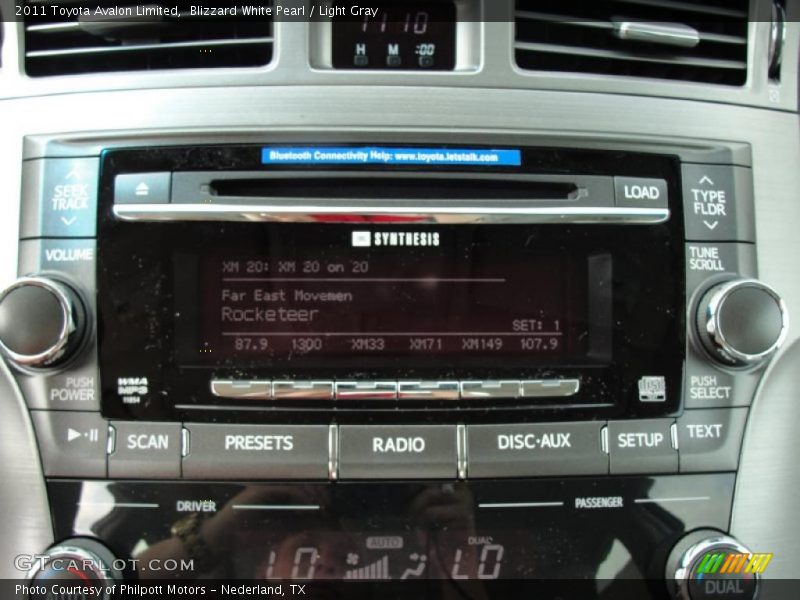 Blizzard White Pearl / Light Gray 2011 Toyota Avalon Limited